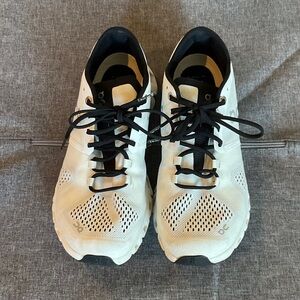 On Cloud Running Women’s Athletic Shoes in White and Black